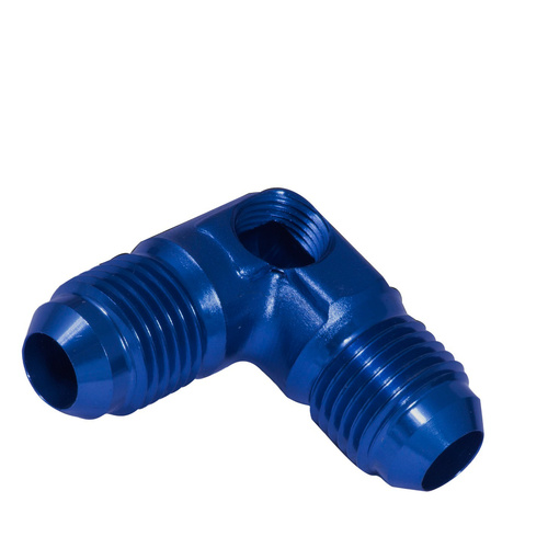 Proflow Flare Union -08AN 90 Degree Union w/1/8in. NPT Port, Blue