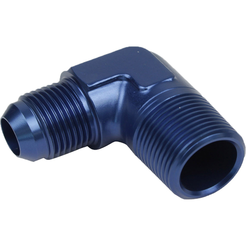 Proflow Male Adaptor -04AN To 1/4in. NPT 90 Degree, Blue