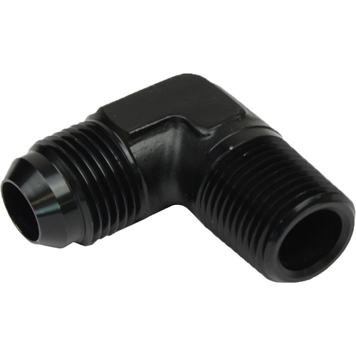 Proflow Male Adaptor -04AN To 1/8in. NPT 90 Degree, Black
