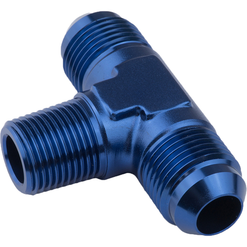 Proflow Flare Flare Union Adaptor-04AN To 1/8in. NPT On Side, Blue