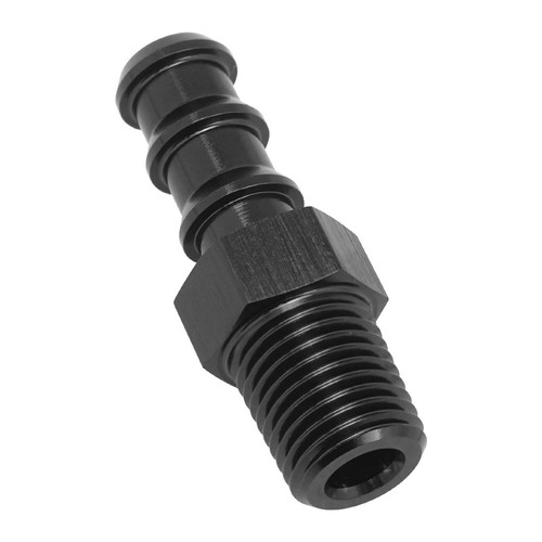 Proflow 1/4in. Barb Male Fitting To 1/4in. NPT, Black