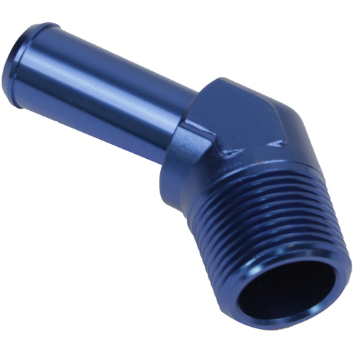 Proflow 45 Degree 1/4in. Barb Male Fitting To 1/8in. NPT, Blue