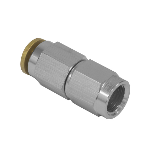 Proflow Fitting, Push To Connect Nylon Tube Straight 1/4in. Nylon Tube To Female -03AN, Silver