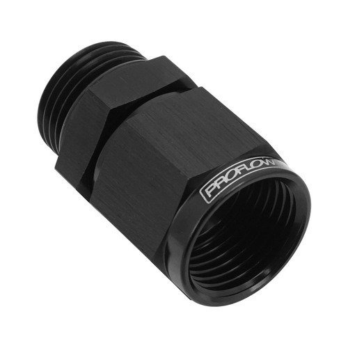 Proflow Fitting Adaptor Male -06AN ORB To Female -06AN, Black