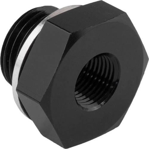 Proflow Fitting Metric Port Reducer M18 x 1.50 To 1/8in. Fitting NPT, Black