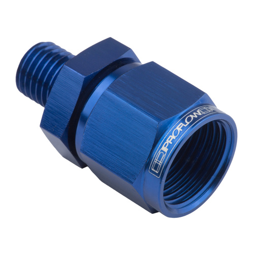 Proflow Female Adaptor -10AN Straight Swivel 18mm x 1.50, Blue