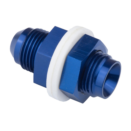 Proflow Fitting, Fuel Cell Male bulkhead -06AN, Blue