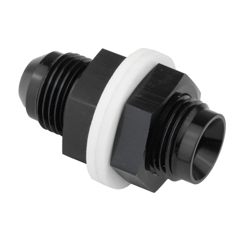 Proflow Fitting, Fuel Cell Male bulkhead -16AN, Black