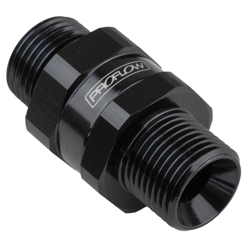 Proflow Fitting Male Swivel adaptor 18mm x 1.50 To Male -08AN, Black