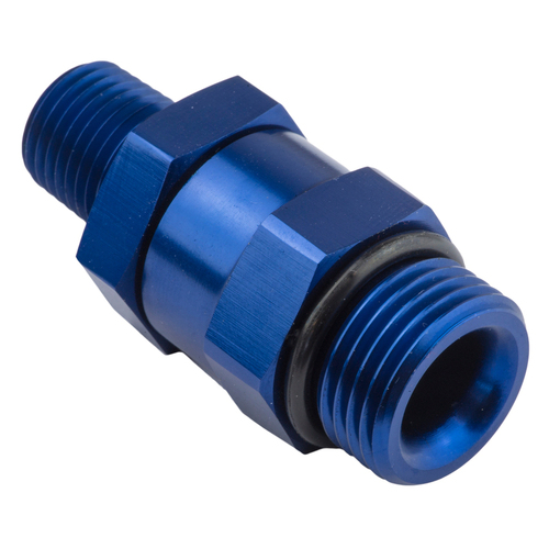 Proflow Fitting Male 1/8in. NPT To Fitting Male -06AN O-Ring Swivel, Blue