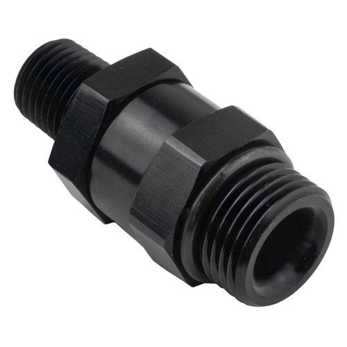 Proflow Fitting Male 1/8in. NPT To Fitting Male -06AN O-Ring Swivel, Black