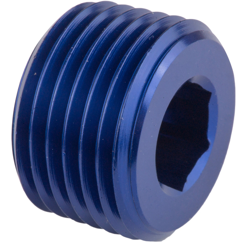 Proflow Fitting Aluminium Socket Plug 1/2in. NPT, Blue