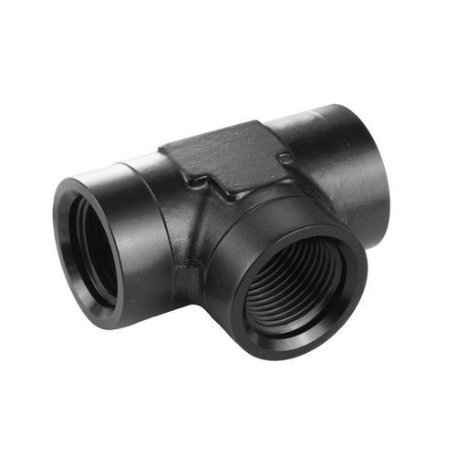 Proflow Fitting Aluminium Adaptor Female Tee -04AN, Black