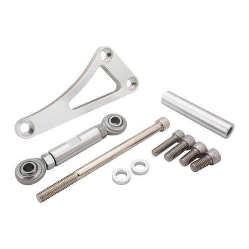 Proflow Alternator Bracket, For Chevrolet Small Block, Drivers Side, Long Water Pump, Top Mount, Silver Anodised