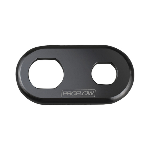 Proflow Bulkhead Aluminium Plates 2 Hole, Black