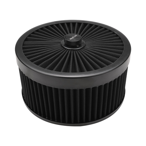 Proflow Air Filter Assembly Flow Top Round Black 9in. x 4in. Suit 5-1/8in. Flat Base