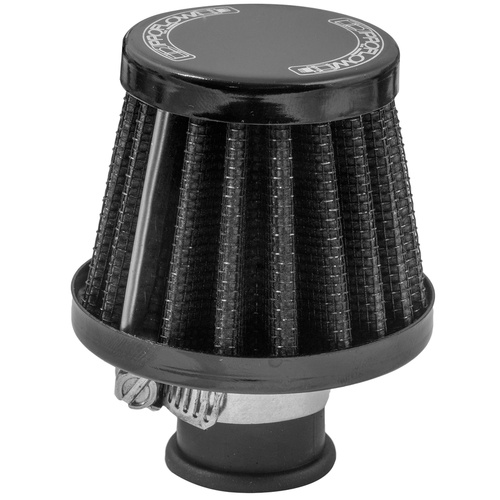 Proflow Mini Air Filter Breather 38mm High 9mm (3/8') Neck, Black