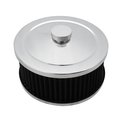 Proflow Air Filter Assembly Round 6in. x 3in, Chrome
