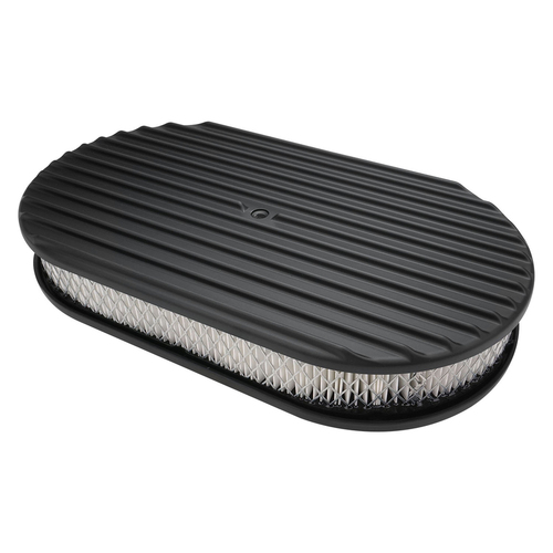 Proflow Air Filter Assembly Black Fins Oval 15x2x8"