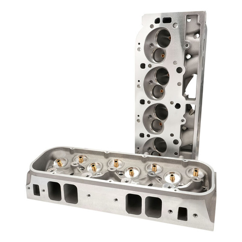 Proflow Cylinder Heads, SuperMax 360, Aluminium, Bare 120cc Chamber, Straight Plug, 360cc Intake Runner, BB Chevrolet, Pair