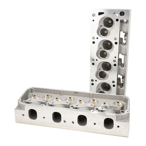 Proflow Cylinder Heads SuperMax 225, Assembled, Aluminium, SB Ford 302-351 Cleveland, 3V, 73cc Chamber, 225cc Intake Runner, 630HP Out of Box, Pair