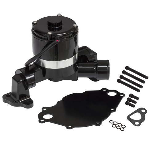 Proflow Water Pump, Electric, Aluminium, Black, 132 LPM/35 GPM at 12 Volts, SB For Ford 289-351W, Each
