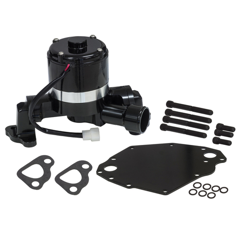 Proflow Water Pump, Electric, Aluminium, Black, 132 LPM/35 GPM at 12 Volts, SB For Ford 302-351C, Each