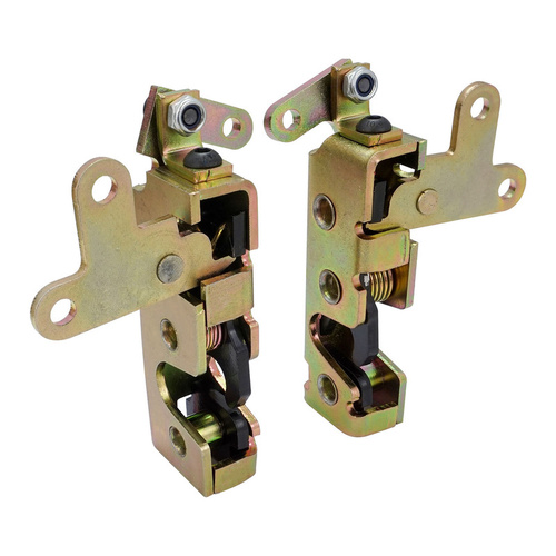 Proflow Universal Mini Bear Jaw Car Door Latch Set, Zinc Plated Latch, Kit