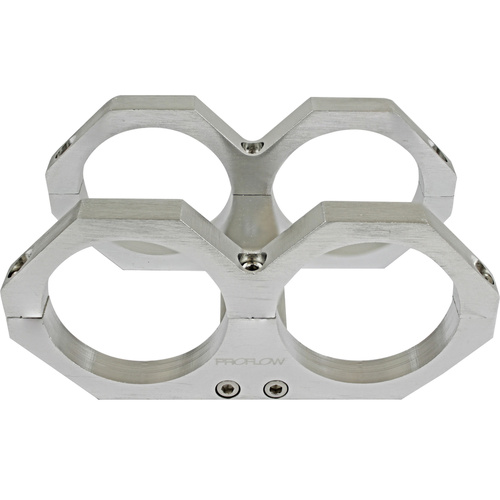 Proflow Fuel Pump Dual Mount Billet Aluminium 044 Bosch Bracket, Silver