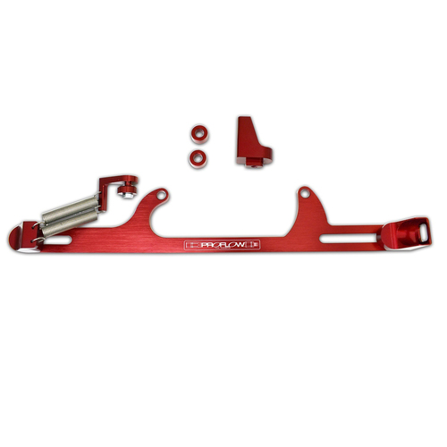 Proflow Throttle Cable Bracket, Billet Aluminium, Red Anodised, Holley 4500, Each