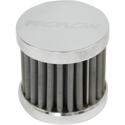 Proflow Oil Breather Filter Billet -06AN Female Thread, 40x40mm, Polished