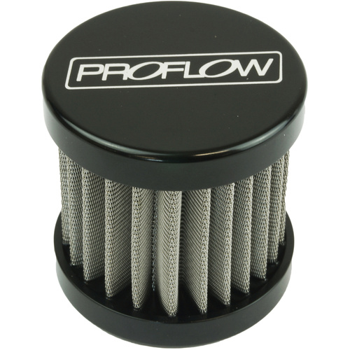Proflow Oil Breather Filter Billet -06AN Female Thread, 40x40mm, Black