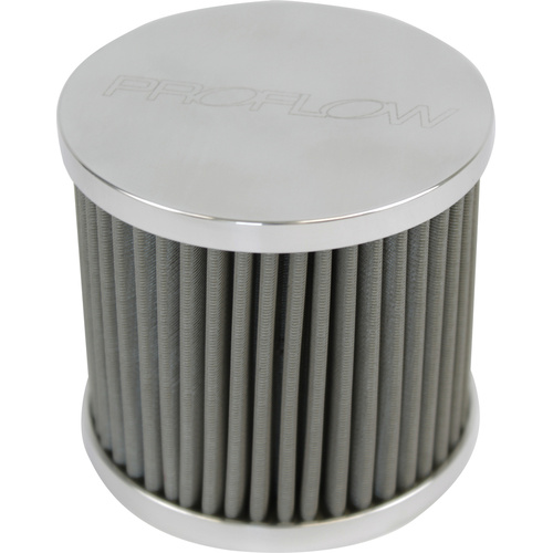 Proflow Oil Breather Filter Billet -08AN Female Thread, 60x50mm, Polished
