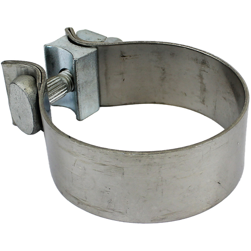 Proflow Exhaust Clamp, Band Clamp, 2.00 in. Diameter, 430 Stainless Steel, Natural, Each