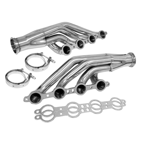 Proflow Exhaust Headers Stainless Steel, Turbo V-Band , LS1 LS2, Engine Swap, Chev Holden, 1 7/8in. Primary, Turbo V Band Flange, Set