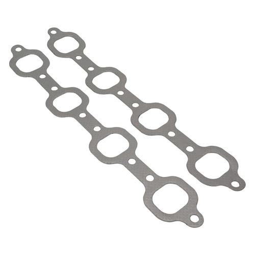 Proflow Header Extractor Gasket, For Ford V8 289-302-351W, 3'' Bolt Spacing, Stainless with Graphite Overlay, 1.629'' x 1.449'' Port, Pair