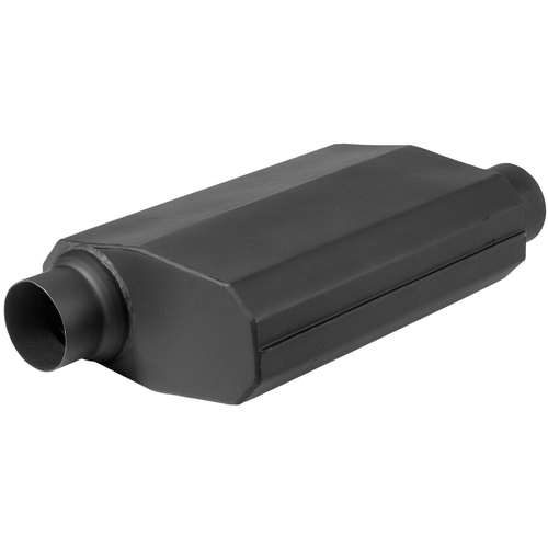 Proflow Muffler, Black Flow Chamber 3in. Side Inlet To 3in. Side Outlet