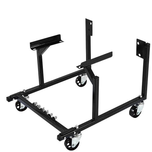 Proflow Engine Dolly, Steel, Black Powder Coat, Wheels Included, For Ford SB 289, 302, 351, , Each