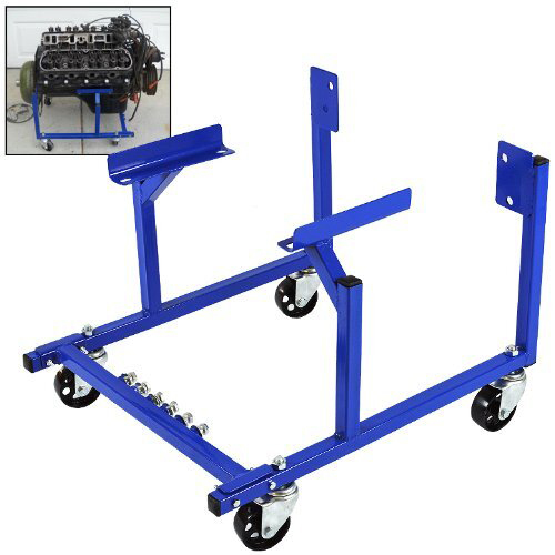 Proflow Engine Dolly, Steel, Blue Powder Coat, Wheels Included, For Ford SB & BB, 289, 302, 351, 460, Each