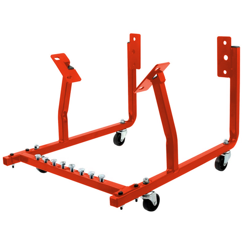 Proflow Engine Dolly, Steel, Holden Red Powder coat, Wheels Included, For Holden V8, Each