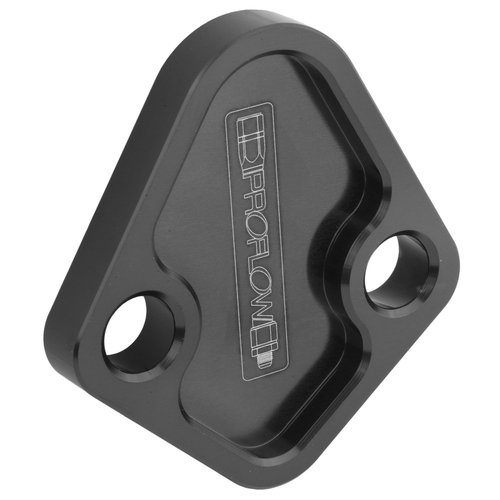 Proflow Fuel Pump Block-Off Plate, Aluminium, Black Anodised, BB Chev, For Ford Windsor, Each