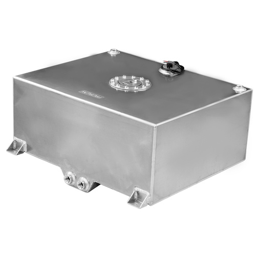 Proflow Fuel Cell, Tank, Sumped, 15Gal (57L), Aluminium, Natural 510 x 460 x 260mm, With Sender Two -10 AN Female Outlets