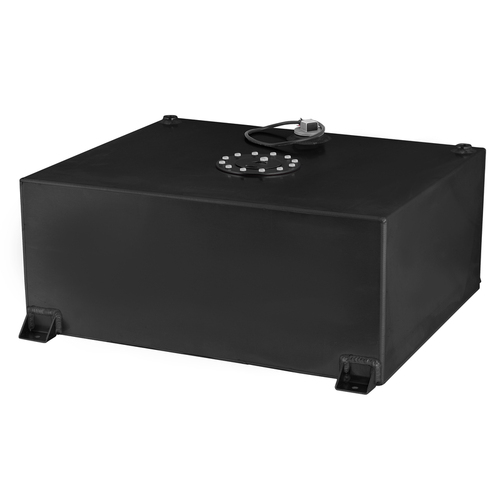 Proflow Fuel Cell, Tank, 15g, 57L, Aluminium, Flat Bottom, Black 510 x 4600 x 260mm, With Sender Two -10 AN Female Outlets, Each