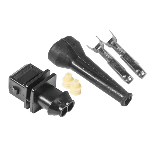 Proflow Fuel Injector Wiring Bosch Minitimer Male 2 Pin Plug w/Terminals & Boot
