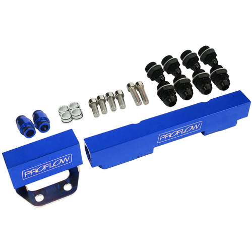 Proflow Fuel Rails Kit, Billet Aluminium, Anodised Blue, For Mazda Rotary Series 4&5