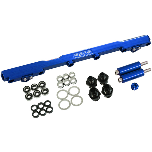 Proflow Fuel Rails Kit, Billet Aluminium, Anodised Blue, For Toyota 2JZ Turbo