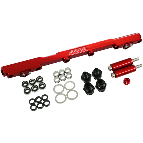 Proflow Fuel Rails Kit, Billet Aluminium, Anodised Red, For Toyota 2JZ