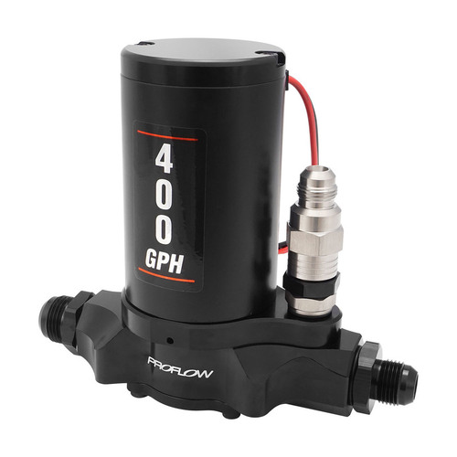 Proflow Fuel Pump, Electric, 400 GPH, 16-25 PSI, E85, AN12 ORB Inlet/Outlet, External Bypass 