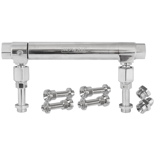 Proflow Fuel Log, Billet Aluminium, Polished, Adjustable, -10 AN Inlet, 7/8-20 in. Outlets, Holley 4150, 4500