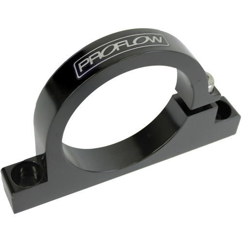 Proflow Fuel Filter Brackets, Single 50 mm hole, Aluminium, Black Anodised